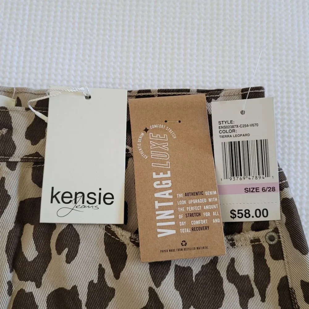 Kensie Jeans👖 Vintage Luxe Leopard🐆 Print Mini Skirt - NWT - Picture 6 of 16